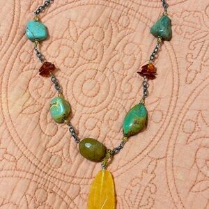 Silpada Turquoise and Amber Tones Necklace